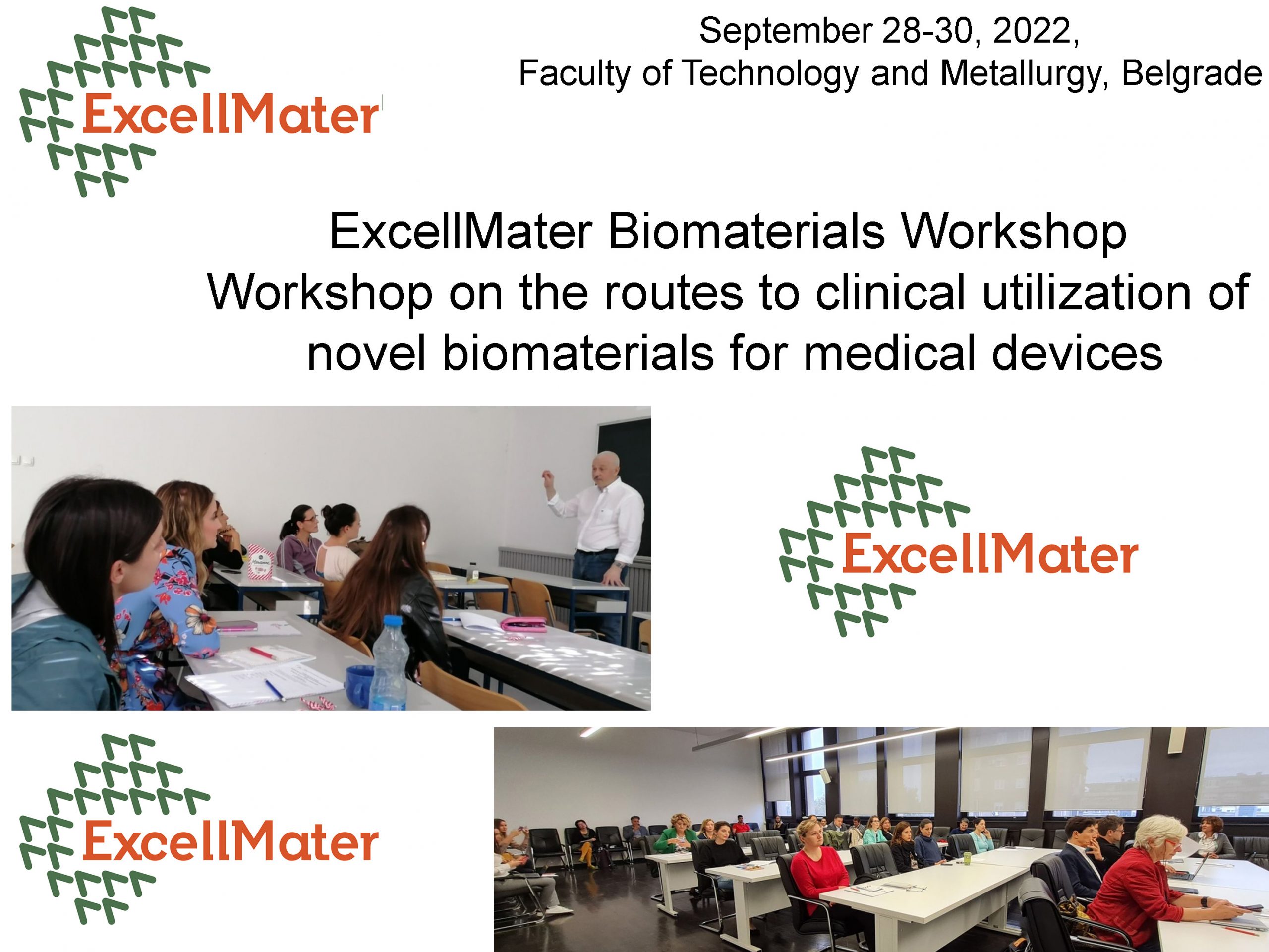 You are currently viewing ExcellMater Biomaterials Workshop: on the route to faster medical utilization of novel biomaterials